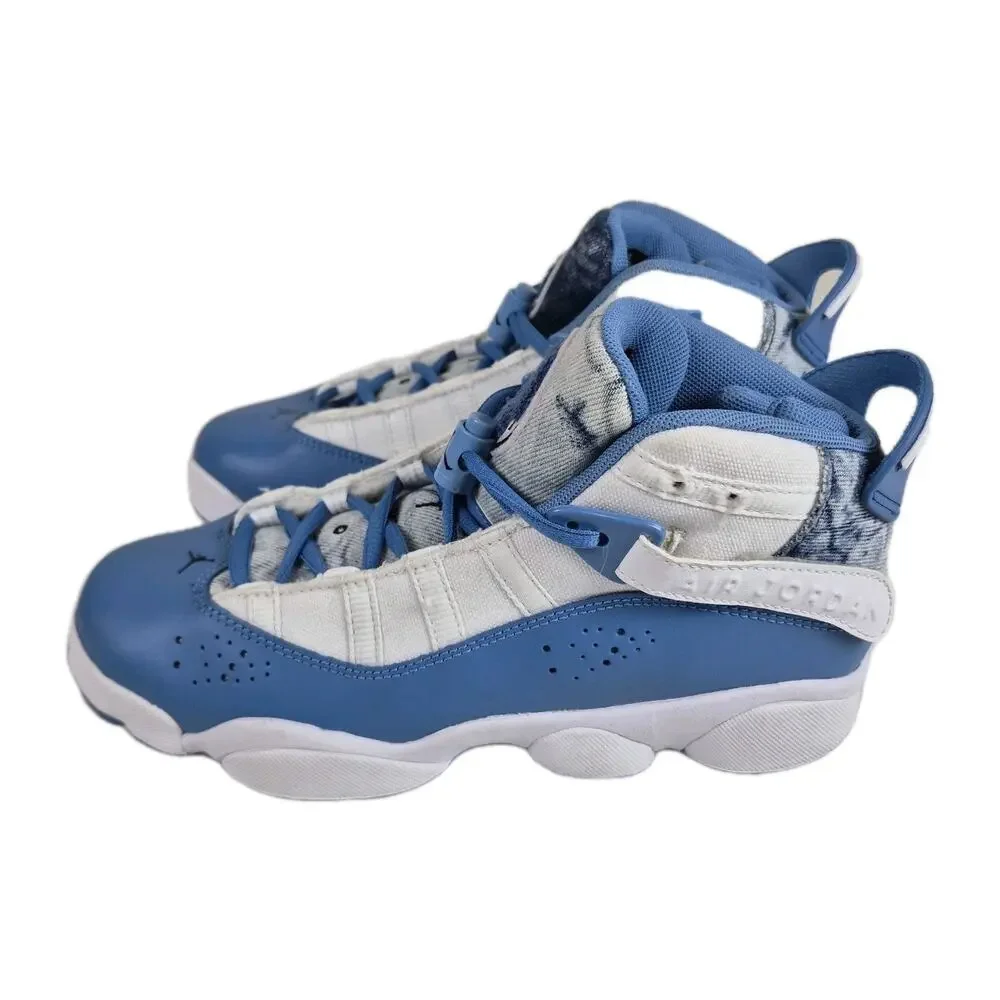 Nike Air Jordan 6 Rings Boys Size 6.5Y Carolina Blue Athletic Shoes DM8956-100